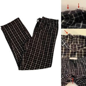 Bronze Eagle Black and White Adjustable Waist Checkered Pajama Pants Men’s Med.